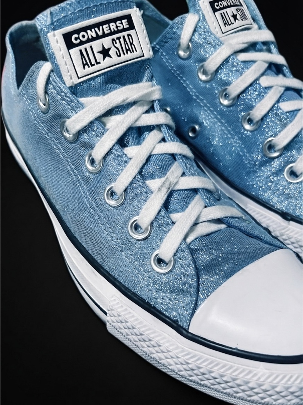 Converse All Star Low Top Sneakers in Light Blue - a little sparkle💙 - Picture 3 of 9
